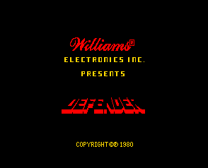 Defender (Red label) Title Screen